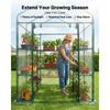 VEVOR Walk-in Green House, 54 x 54 x 77.2 in, Greenhouse with Shelves, High Strength PE Cover with Zipper Door and Steel Frame, Assembly in Minutes, Suitable for Planting and Storage