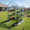 VEVOR Walk-in Green House, 54 x 54 x 77.2 in, Greenhouse with Shelves, High Strength PE Cover with Zipper Door and Steel Frame, Assembly in Minutes, Suitable for Planting and Storage