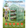 VEVOR Walk-in Green House, 54 x 81.1 x 77.2 in, Greenhouse with Shelves, High Strength PE Cover with Zipper Door and Steel Frame, Assembly in Minutes, Suitable for Planting and Storage