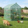 VEVOR Walk-in Green House, 54 x 81.1 x 77.2 in, Greenhouse with Shelves, High Strength PE Cover with Zipper Door and Steel Frame, Assembly in Minutes, Suitable for Planting and Storage