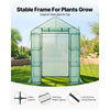 VEVOR Walk-in Greenhouse, 55.5" x 28.3" x 78.7" Greenhouse for Outdoors with PE Cover, 2 Tiers 4 Shelves, Roll-Up Zipper Door, Walk in Green House, Portable Plant Garden Hot House for Backyard Outside