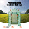 VEVOR Walk-in Green House, 4.6 x 2.4 x 6.7 ft, Greenhouse with Shelves, High Strength PE Cover with Doors, Windows and Steel Frame, Set Up in Minutes, for Planting and Storage