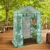 VEVOR Walk-in Green House, 4.6 x 2.4 x 6.7 ft, Greenhouse with Shelves, High Strength PE Cover with Doors, Windows and Steel Frame, Set Up in Minutes, for Planting and Storage