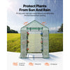 VEVOR Walk-in Greenhouse, 55.5" x 56.1" x 78.7" Greenhouse for Outdoors with PE Cover, 2 Tiers 8 Shelves, Roll-Up Zipper Door, Walk in Green House, Portable Plant Garden Hot House for Backyard Outside