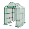 VEVOR Walk-in Greenhouse, 55.5" x 56.1" x 78.7" Greenhouse for Outdoors with PE Cover, 2 Tiers 8 Shelves, Roll-Up Zipper Door, Walk in Green House, Portable Plant Garden Hot House for Backyard Outside