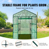 VEVOR Walk-in Green House, 4.6 x 4.6 x 6.6 ft , Greenhouse with Shelves, High Strength PE Cover with Zipper Door and Steel Frame, Assembly in Minutes, Suitable for Planting and Storage