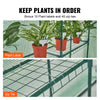 VEVOR Walk-in Green House, 4.6 x 4.6 x 6.6 ft , Greenhouse with Shelves, High Strength PE Cover with Zipper Door and Steel Frame, Assembly in Minutes, Suitable for Planting and Storage