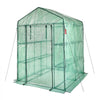 VEVOR Walk-in Green House, 4.6 x 4.6 x 6.6 ft , Greenhouse with Shelves, High Strength PE Cover with Zipper Door and Steel Frame, Assembly in Minutes, Suitable for Planting and Storage