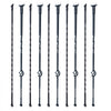 VEVOR Staircase Metal Balusters, 44'' x 1/2" Galvanized Steel Decorative Banister Spindles, 10 Pack Deck Baluster with Hollow Single Baskets, Twists, Spiral Stair Railing w/ Shoes & Screws