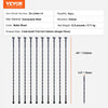 VEVOR Staircase Metal Balusters, 44'' x 1/2" Galvanized Steel Decorative Banister Spindles, 10 Pack Deck Baluster with Hollow Twists, Satin Black Spiral Stair Railing with Shoes & Screws