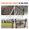 VEVOR Staircase Metal Balusters, 44'' x 1/2" Galvanized Steel Decorative Banister Spindles, 5 Pack S Shape Deck Baluster, Hollow Satin Black Spiral Stair Railing with Shoes & Screws