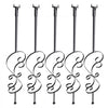 VEVOR Staircase Metal Balusters, 44'' x 1/2" Galvanized Steel Decorative Banister Spindles, 5 Pack S Shape Deck Baluster, Hollow Satin Black Spiral Stair Railing with Shoes & Screws