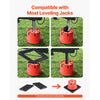 VEVOR Trailer Jack Blocks, 8" High, 2000 lbs Capacity, 8 Pcs Heavy Duty Camper Leveler Kit - 6 RV Leveling Blocks & 2 Pads, Camper Accessories for Travel Trailers, 5th Wheels Class A/C Motorhomes