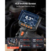 VEVOR Articulating Borescope Camera with Light, Two-Way Articulated Endoscope, 0.24" Slim Lens, 4.3" IPS Screen, 8X Zoom, IP67 Waterproof Inspection Camera for Auto, Mechanical Equipment (4.9FT Cable)