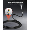 VEVOR Articulating Borescope Camera with Light, Two-Way Articulated Endoscope, 0.24" Slim Lens, 4.3" IPS Screen, 8X Zoom, IP67 Waterproof Inspection Camera for Auto, Mechanical Equipment (4.9FT Cable)