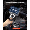 VEVOR Articulating Borescope with 3.9mm Ultra Slim Lens, 4-Way 360° Articulated Endoscope with Light, 4.5" HD IPS Screen, 8X Zoom Inspection Camera for Auto, Tight Mechanical Equipment (4.9FT Cable)