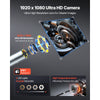VEVOR Articulating Endoscope with Light, 4-Way 360° Articulated Borescope, 0.24" Slim Lens 1920 x 1080, 4.5" HD IPS Screen, 8X Zoom Inspection Camera for Auto, Mechanical Equipment (4.9FT Snake Cable)