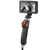 VEVOR Two-Way Articulating Borescope with Light, Inspection Camera with 0.25" Lens, 5" IPS HD Screen, Flexible Mechanic Fiber Optic Snake Scope Cam for Wall Automotive Engine Inspect-4.9FT