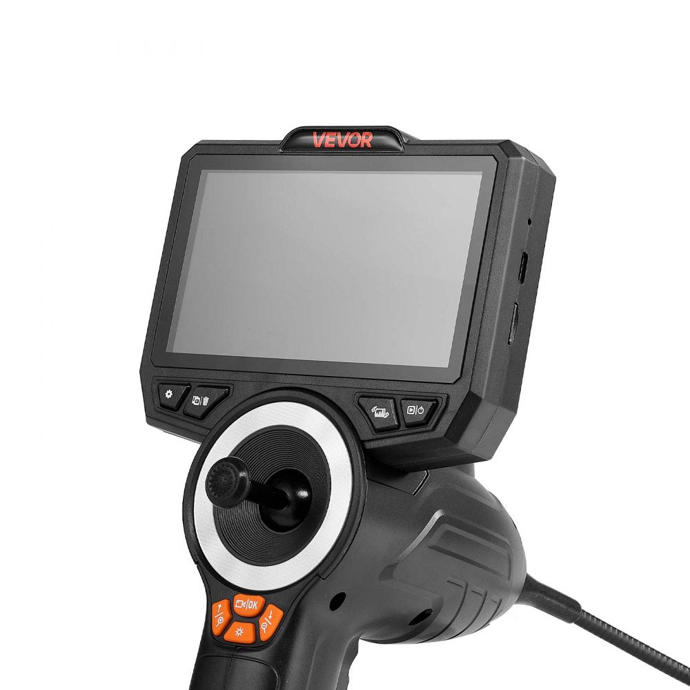 VEVOR 4-Way Articulating Endoscope with Light, True 1080P HD Industrial Borescope Inspection Camera with Articulated Probe, Flexible Snake Scope Cam for Wall Automotive Engine Inspect-4.9FT