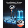 VEVOR 2-Way Dual-Lens Articulating Endoscope with Light, 1080P HD Industrial Borescope Inspection Camera with 0.24-inch Slim Articulated Probe, Rigid Snake Scope Cam for Wall Automotive Inspect-4.9FT