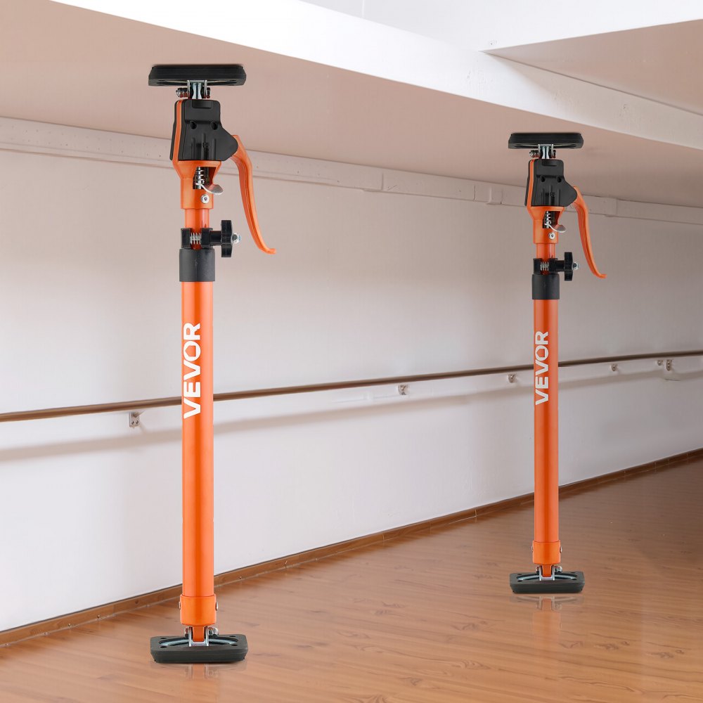 VEVOR Cabinet Jack Support Pole, 2-Pack, 25.4-45.3 Inch Steel Telescopic Quick Support Rod, Adjustable 3rd Hand System up to 220 lbs Capacity for Installing Cabinets, Lifting Drywall, Cargo Bars