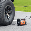 VEVOR 12V Portable Tire Inflator, 7.06CFM Heavy Duty Air Compressor, 150PSI Offroad Air Pump with Adapters for Car SUV RV Truck - Include 6.5FT Power Cord, 26FT Air Hose with Pressure Gauge, Carry Bag