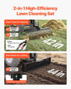 VEVOR 42 in Tow Behind Landscape Rake, 3-Point Lawn Rock Rake with Blade & Lift Lever, Fit Category 1 ATVs UTVs Lawn Tractors, Heavy Duty Dethatcher Rake for Debris Leaves Thatch