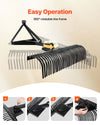 VEVOR Pull-Behind Thatch Remover feature image: easy operation with 360-degree rotatable tine frame