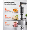 VEVOR Commercial Immersion Blender, 500W, 12-inch, Heavy-Duty Hand Mixer for Restaurant, Handheld Stick for Soups & Sauces, Pure-Copper Motor, Variable Speed, Stainless Steel 3-Blade Head, Lock