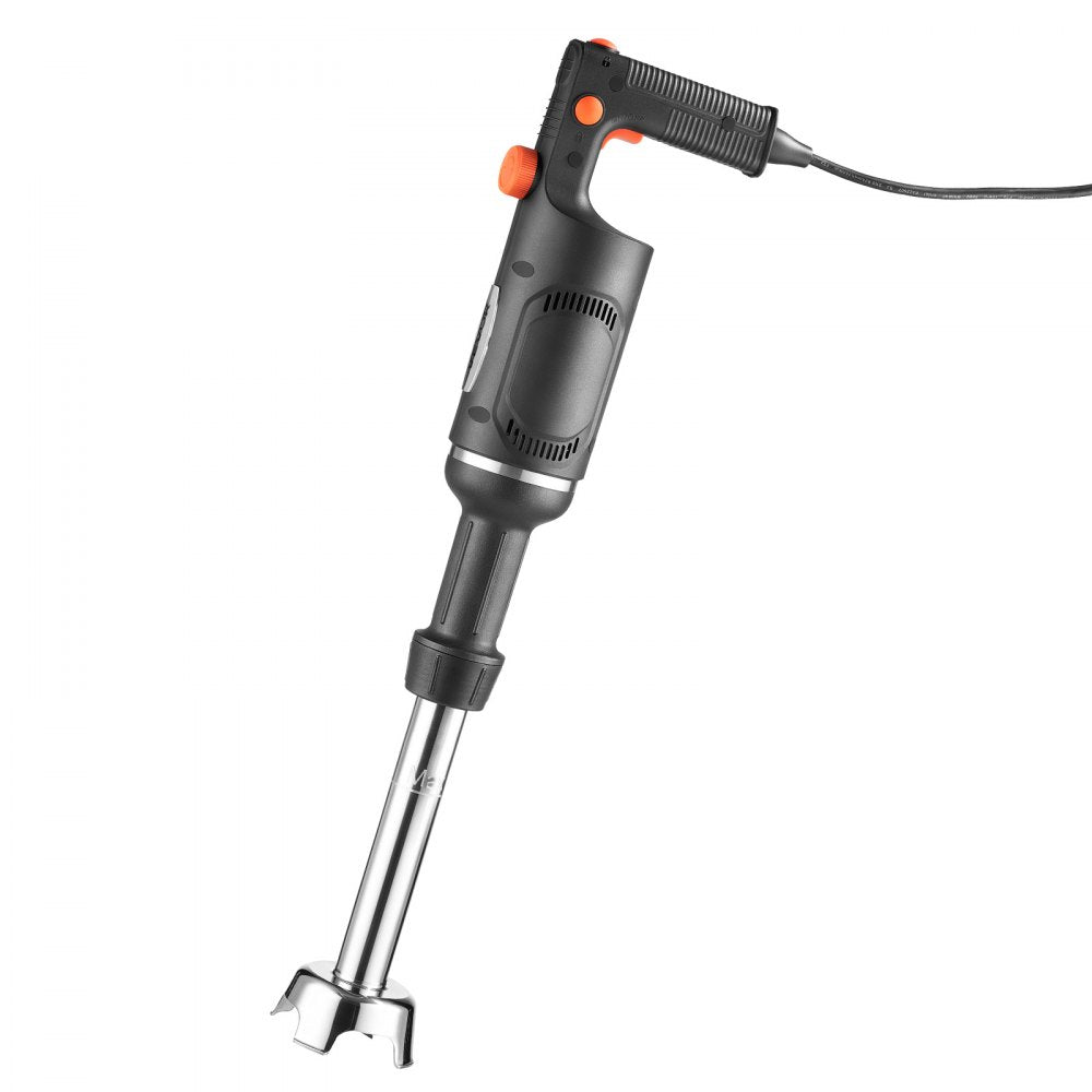 VEVOR Commercial Immersion Blender, 500W, 12-inch, Heavy-Duty Hand Mixer for Restaurant, Handheld Stick for Soups & Sauces, Pure-Copper Motor, Variable Speed, Stainless Steel 3-Blade Head, Lock