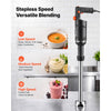 VEVOR Commercial Immersion Blender, 500W, 16-inch, Heavy-Duty Hand Mixer for Restaurant, Handheld Stick for Soups & Sauces, Pure-Copper Motor, Variable Speed, Stainless Steel 3-Blade Head, Lock