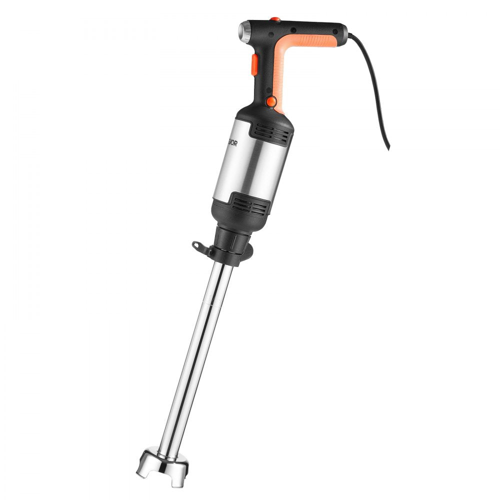 VEVOR Commercial Immersion Blender, 750W, 18-inch, Heavy-Duty Hand Mixer for Restaurant, Handheld Stick for Soups & Sauces, Pure-Copper Motor, Variable Speed, Stainless Steel 3-Blade Head, Handle