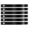 VEVOR Rock Rake Tines, 6 Pack 1" x 5/16" Bolt-Mount Landscape Rake Tines Replacement, One Bolt Hole, High-strength & Heat-treated Steel Gravel Rakes Tine Replacement Parts