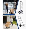 VEVOR Hand Truck, 500 lbs Load Capacity, Heavy-Duty Hand Truck Dolly with Non-Slip Wheels & Handle, Aluminum Alloy Portable Trolley Dolly with Tie-down Strap for Moving Home, Office, Warehouse