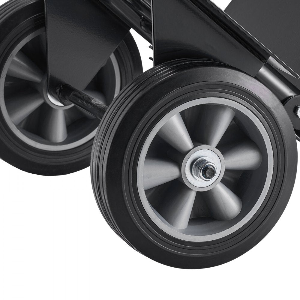 VEVOR Hand Truck, 600 lbs Load Capacity, Heavy-Duty Hand Truck Dolly with Wheels & Telescoping Handle, Portable Trolley Dolly with Tie-down Strap for Moving Home, Office, Warehouse, Supermarket