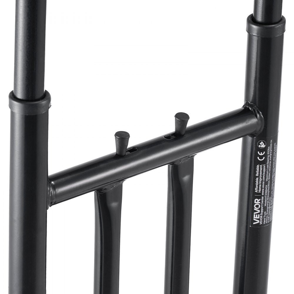 VEVOR Hand Truck, 600 lbs Load Capacity, Heavy-Duty Hand Truck Dolly with Wheels & Telescoping Handle, Portable Trolley Dolly with Tie-down Strap for Moving Home, Office, Warehouse, Supermarket