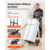 VEVOR Stair Climbing Cart, 220 lbs Stair-Climbing Capacity, Heavy-Duty Folding Trolley Cart with Telescoping Handle, 6 Wheels and 2 Bungee Cords, Stair Climber Dolly for Home, Groceries, Warehouse