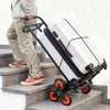 VEVOR Stair Climbing Cart, 220 lbs Stair-Climbing Capacity, Heavy-Duty Folding Trolley Cart with Telescoping Handle, 6 Wheels and 2 Bungee Cords, Stair Climber Dolly for Home, Groceries, Warehouse