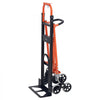 VEVOR 3 in 1 Industrial Convertible Stair Climbing Cart, 770 lbs Max Load, Folding Hand Truck Dolly with Handle & Wheels, Stair Climbing Utility Trolley for Transport & Moving, Orange & Silver
