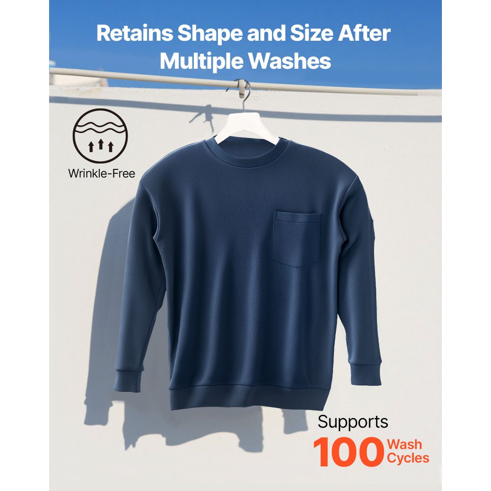 VEVOR FR Shirts, Flame Resistant Long Sleeve Clothing Lightweight 7 oz Breathable Cotton, Men's Fire Retardant Work Shirt with Pre-shrink Treatment & Pocket, for Welders,Electricians,Navy Blue M