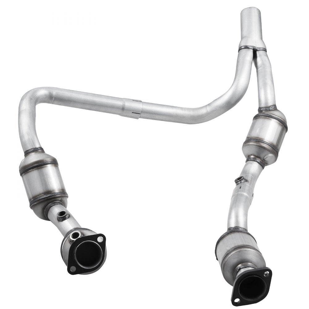 VEVOR Catalytic Converter, 2 Pack, Compatible with 2007-2009 Jeep Wrangler 3.8L V6, Front, Right, Replacement OE 50482, Stainless Steel Material High Flow Converter, for Exhaust Gas Purification