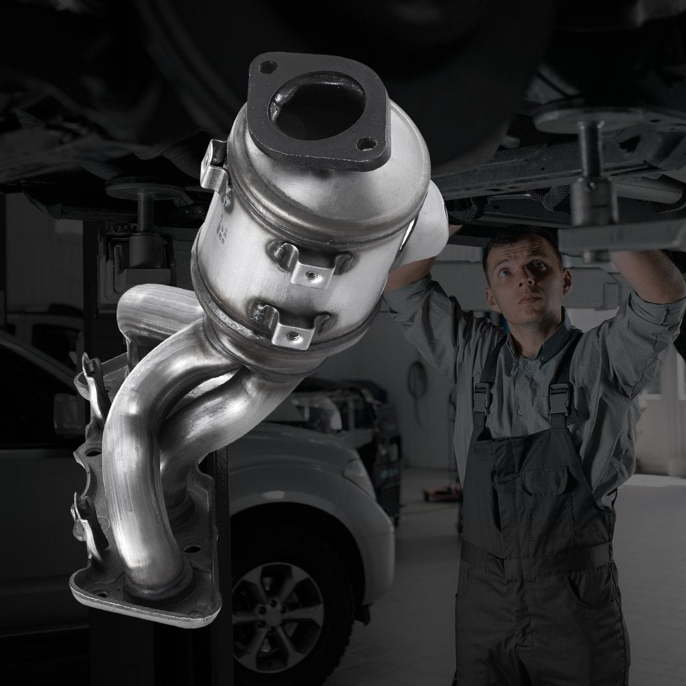 VEVOR Catalytic Converter, Compatible with Kia Soul Rio/Hyundai Veloster Accent, 1.6L L4, Front, Replacement OE 674-891, 16680, Stainless Steel High Flow Converter, for Exhaust Gas Purification