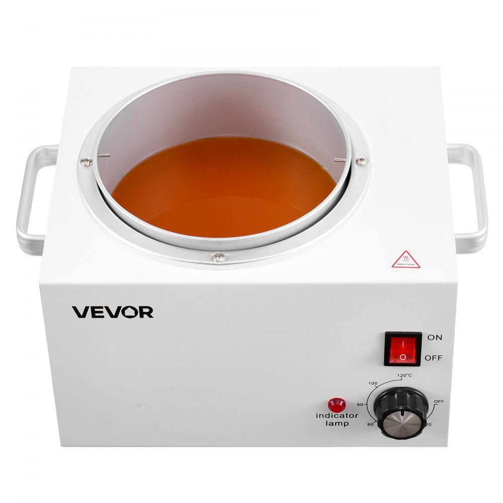 VEVOR Single Wax Warmer, 3000ML 300W Professional Wax Warmer for Hair Removal, 32 ℉ to 248 ℉ Adjustable Electric Waxing Heater Pot with 100PCS Sticks & 50PCS Papers for Home Use, Beauty Salon, Spa