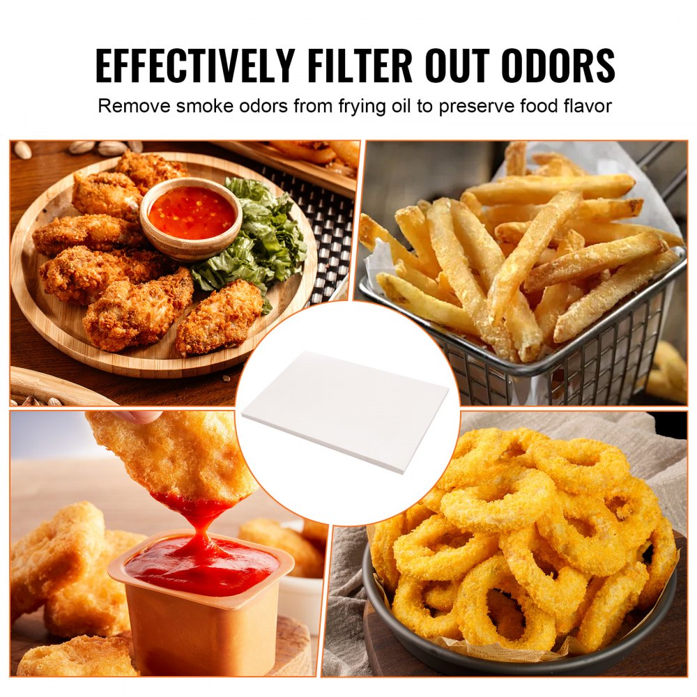 VEVOR Fryer Filter Paper 100 Sheets 25.7" x 16.9", Replacement Deep Fryer Filter Sheets for 55L-58L Commercial Mobile Fryer Filter Machine, for Restaurant, Fast Food Shop, Carnival Concession Stand