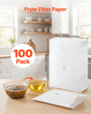 VEVOR 100 Pack Fryer Filter Paper, Replacement Deep Fryer Filter Sheets for 38/55L Commercial Mobile Fryer Filter Machine, Extend Oil Life for Improved Taste, for Restaurant Burger Shop, 15x13 inch