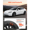 VEVOR Hubcaps Wheel Covers for 2017-2023 Tesla Model 3, 18 Inch Set of 4 Wheel Rim Cover Hubcaps OEM Style Replacement, R18 Size Snap On Car Hub Caps, Premium 10-Spoke ABS Tire Rim Caps, Matte Black