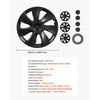 VEVOR Hubcaps Wheel Covers for 2021-2024 Tesla Model Y, 19 Inch Set of 4 Wheel Rim Cover Hubcaps OEM Style Replacement, R19 Size Snap On Car Hub Caps, Premium 7-Spoke ABS Tire Rim Caps, Matte Black