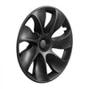 VEVOR Hubcaps Wheel Covers for 2021-2024 Tesla Model Y, 19 Inch Set of 4 Wheel Rim Cover Hubcaps OEM Style Replacement, R19 Size Snap On Car Hub Caps, Premium 7-Spoke ABS Tire Rim Caps, Matte Black