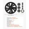 VEVOR Hubcaps Wheel Covers for 2025 Tesla Model Y, 19 Inch Set of 4 Wheel Rim Cover Hubcaps OEM Style Replacement, R19 Size Snap On Car Hub Caps, Premium Sturdy 10-Spoke ABS Tire Rim Caps, Matte Black