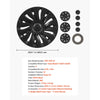 VEVOR Hubcaps Wheel Covers for 2021-2024 Tesla Model Y, 19 Inch Set of 4 Wheel Rim Cover Hubcaps OEM Style Replacement, R19 Size Snap On Car Hub Caps, Premium 14-Spoke ABS Tire Rim Caps, Matte Black